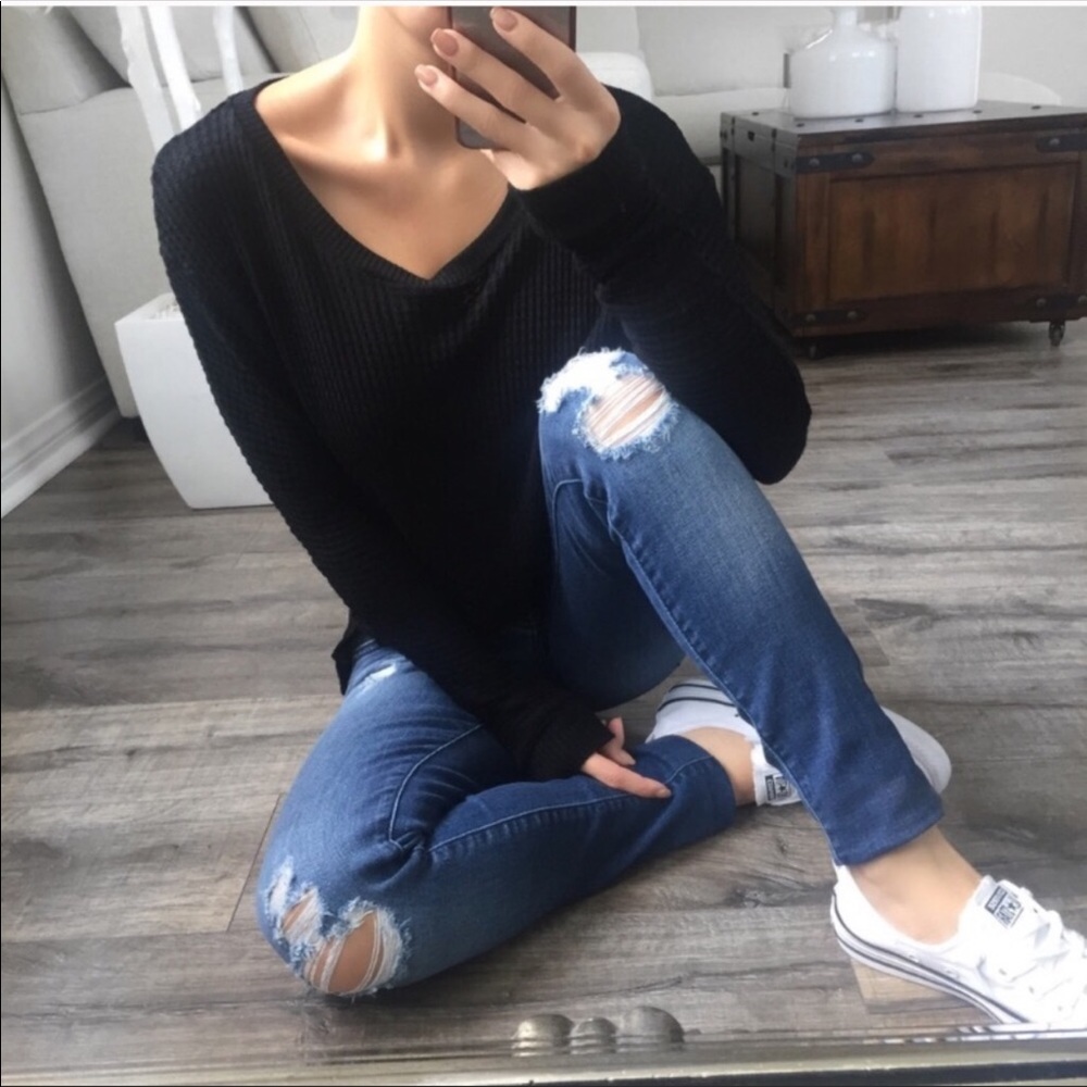 EkAttire ABLIN waffle in black